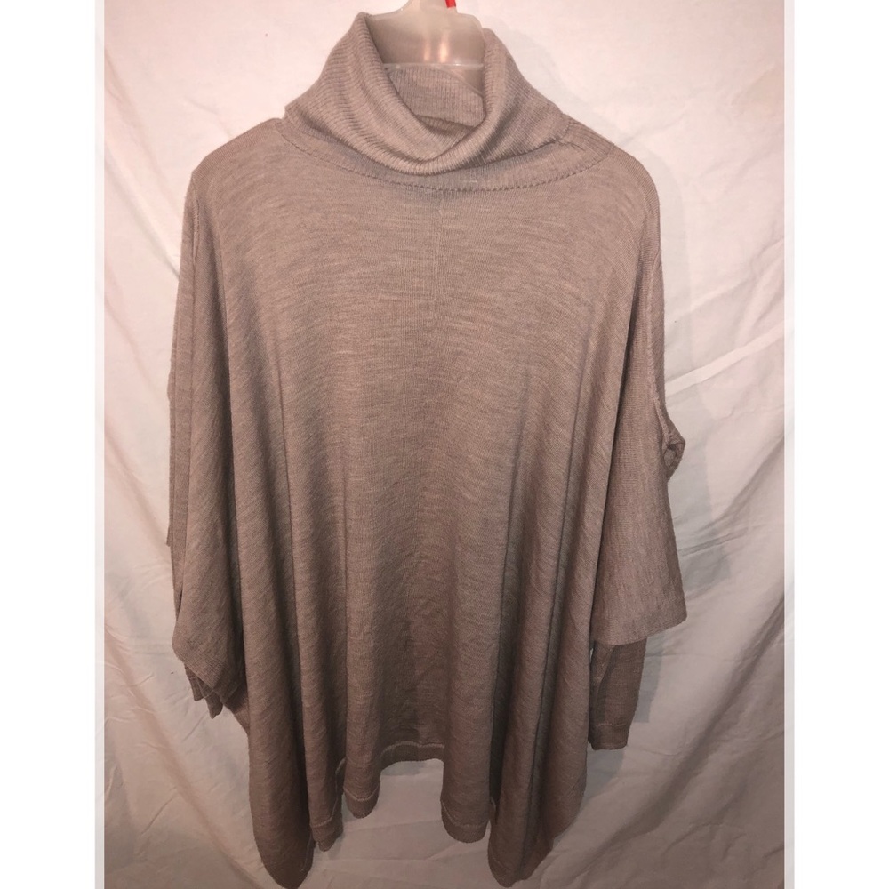 Katherine Kelly XS Turtleneck Maxi Poncho Sweater